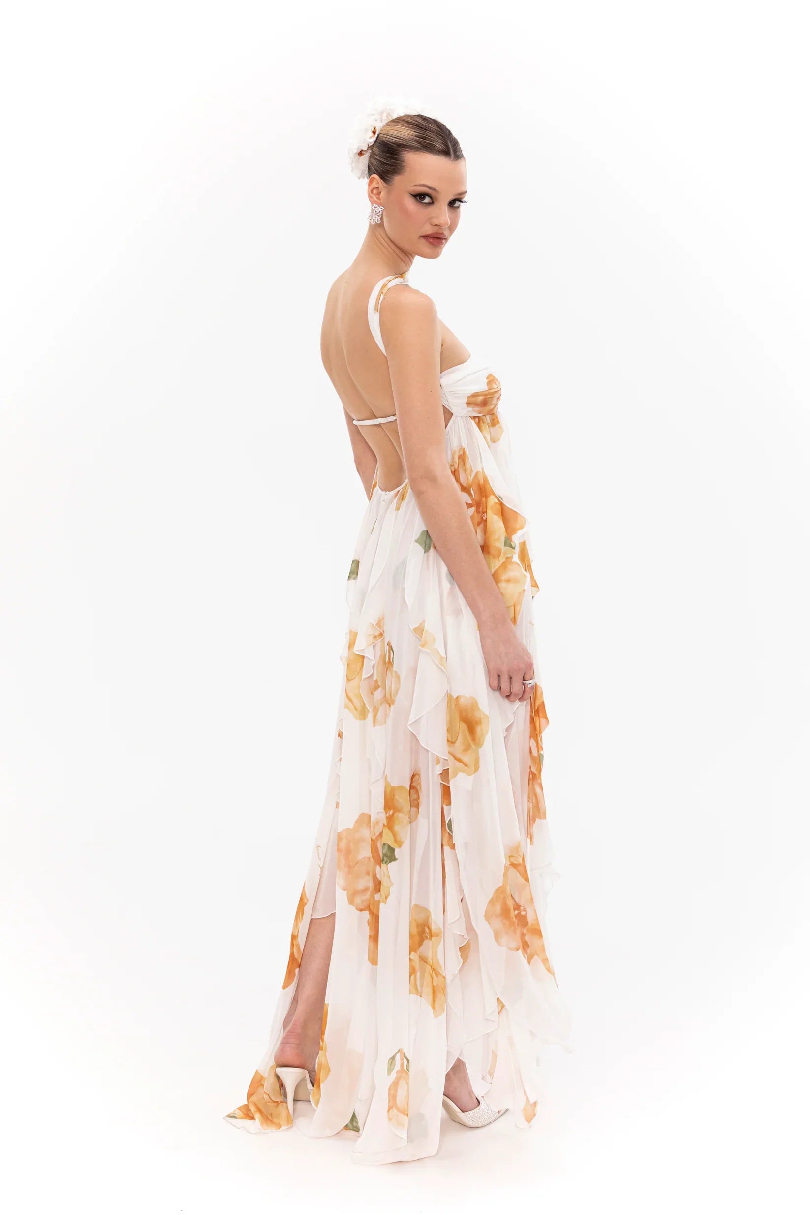 Vestido Aumare Beaulieu de gasa fluida resort wear