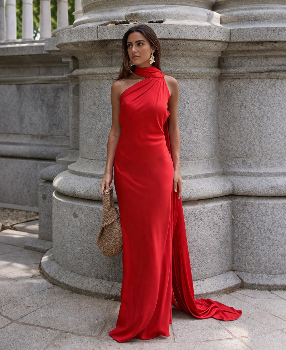 Vestido Aumare Cinque Terre en rojo