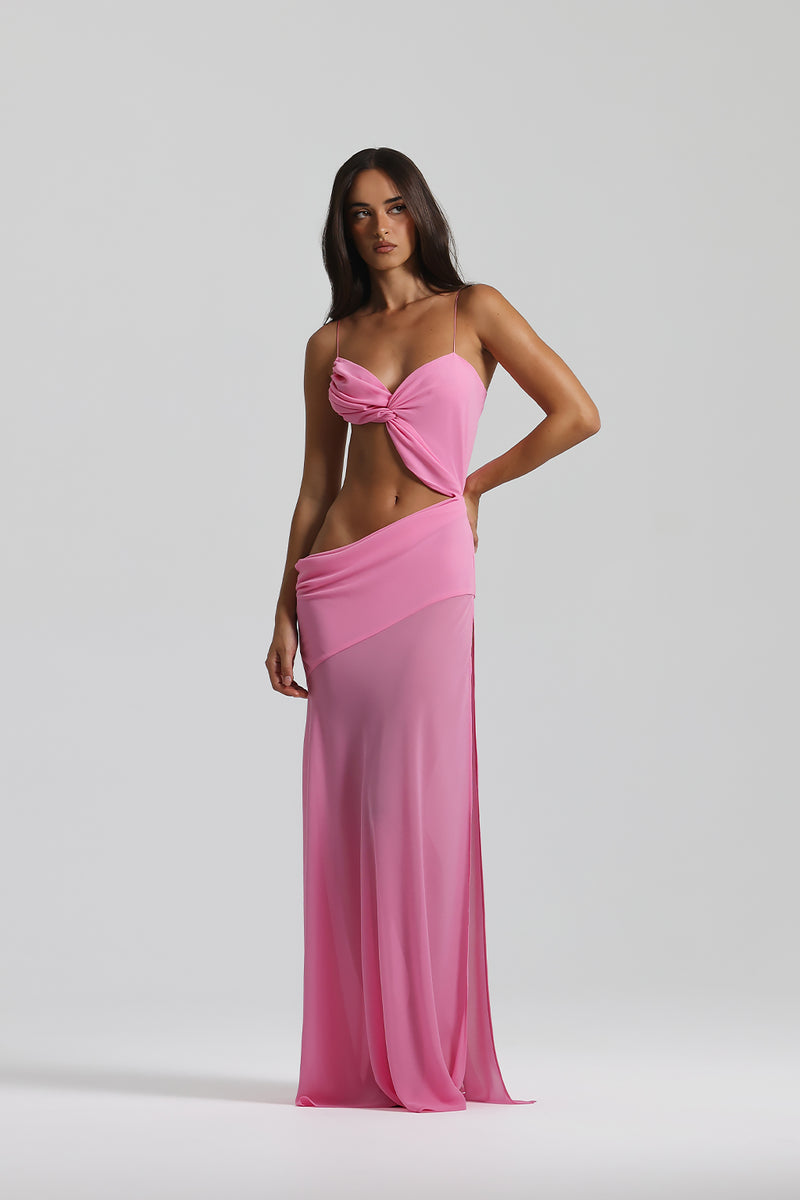 Vestido Aumare Cefalù rosa — frente