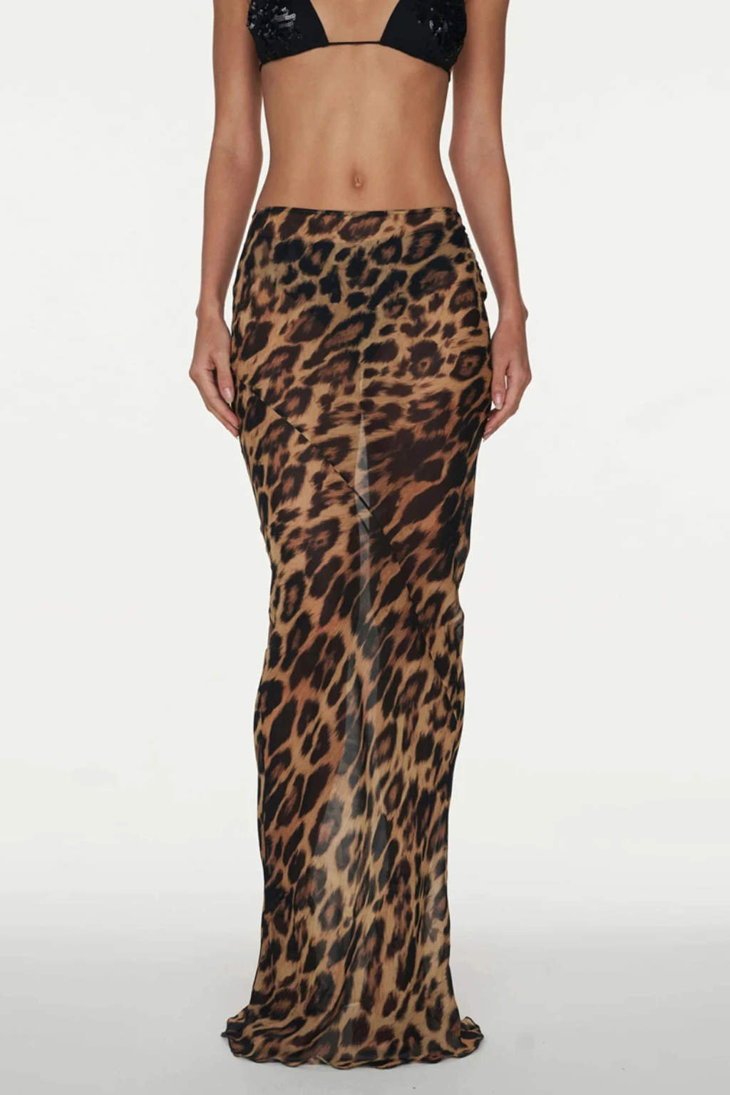 Falda pareo Aumare Pescadero de estampado leopardo — look resort