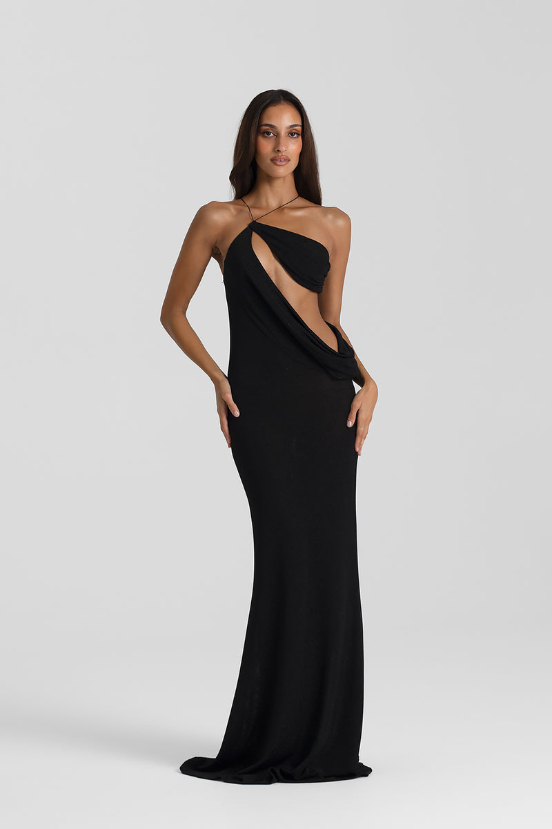 Vestido Aumare Stromboli negro — vista frontal