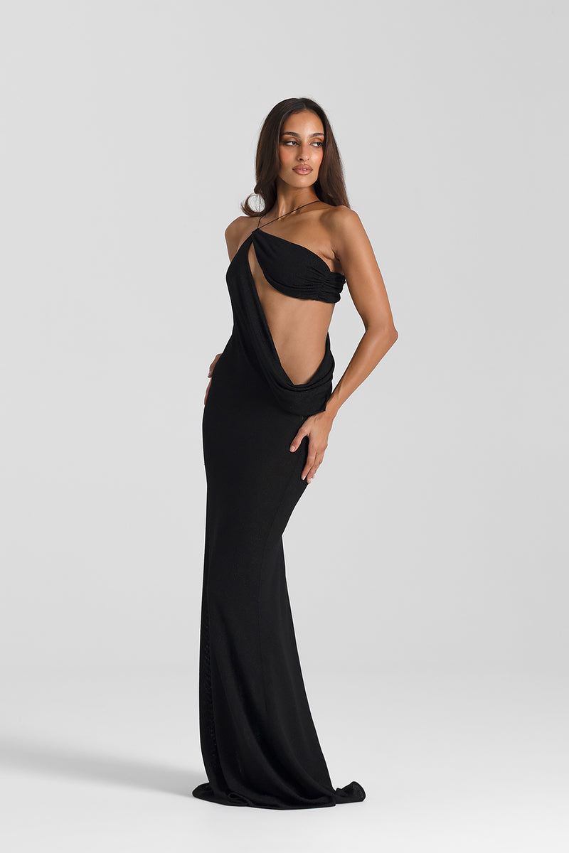 Vestido Aumare Stromboli negro — perfil