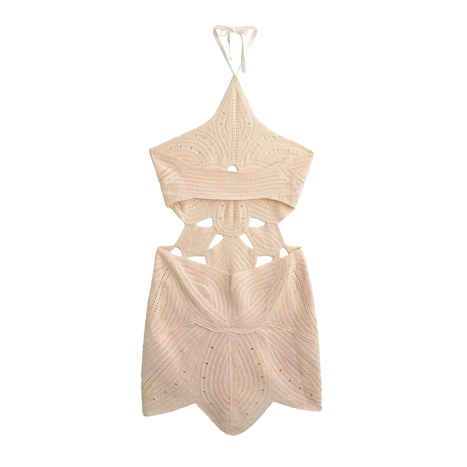 Vestido blanco crochet Folegandros resort wear mujer