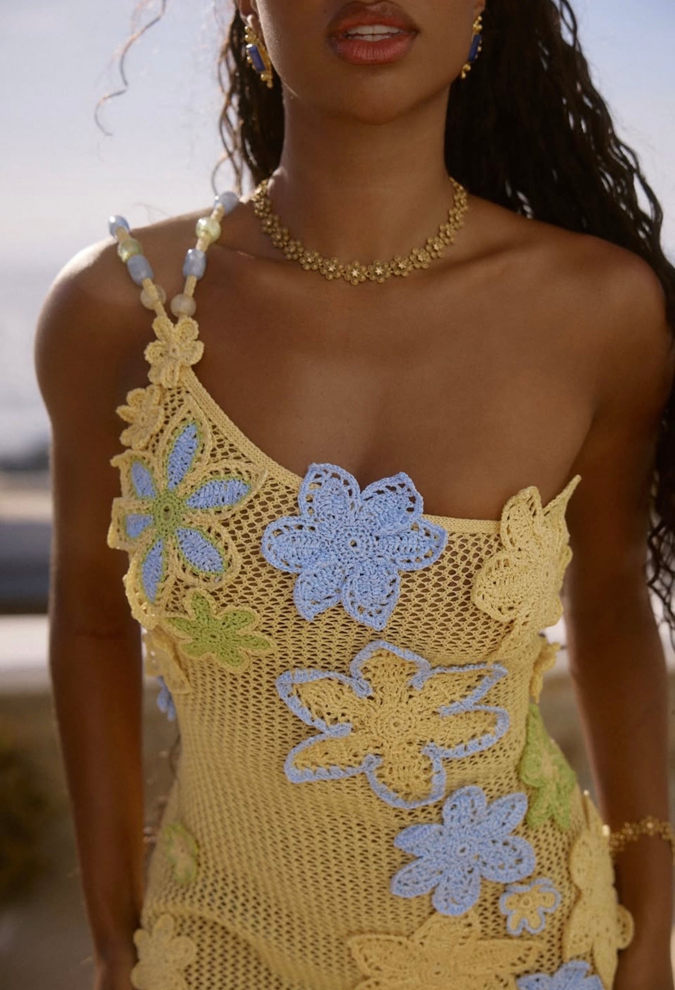 Vestido resort wear tejido a crochet — Aumare Positano Alta