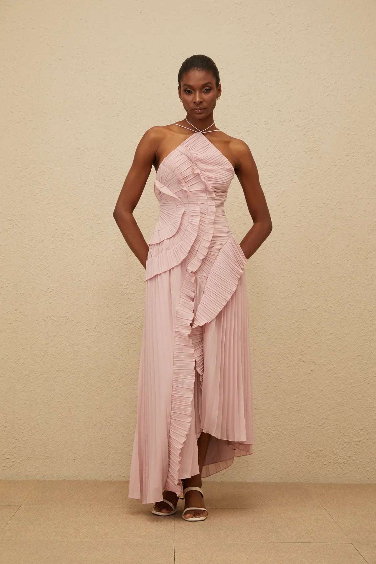 Vestido Aumare Portovenere movimiento de la falda de gasa