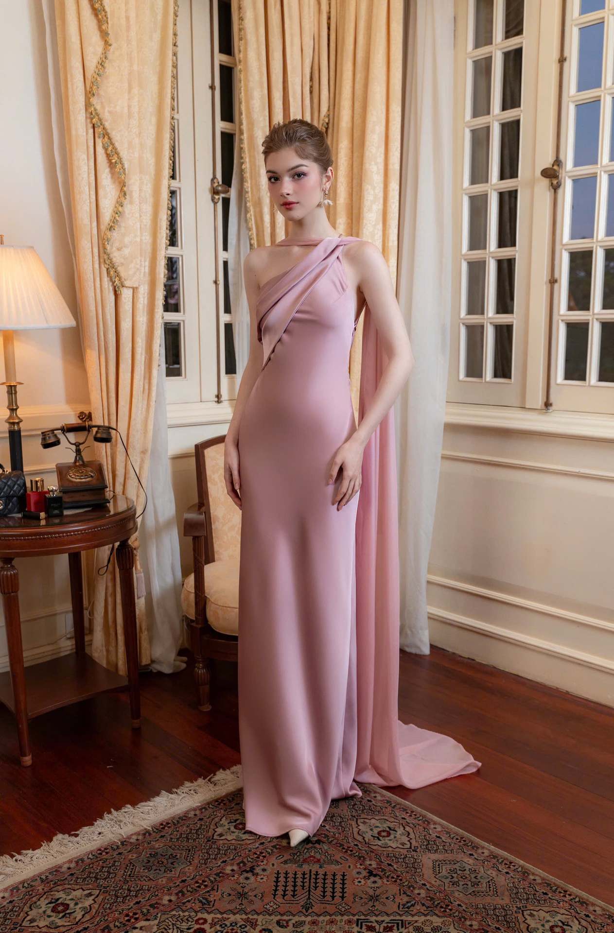 Vestido Aumare Estoril en color rosa