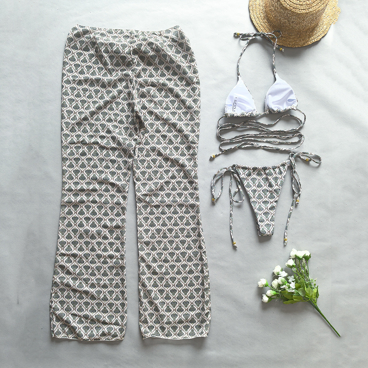 Detalle del estampado del Conjunto Aumare Kos