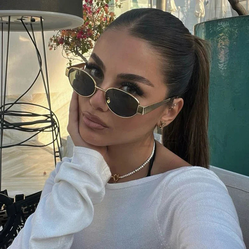 Lentes de sol Aumare Patmos con lentes verdes y montura oversized