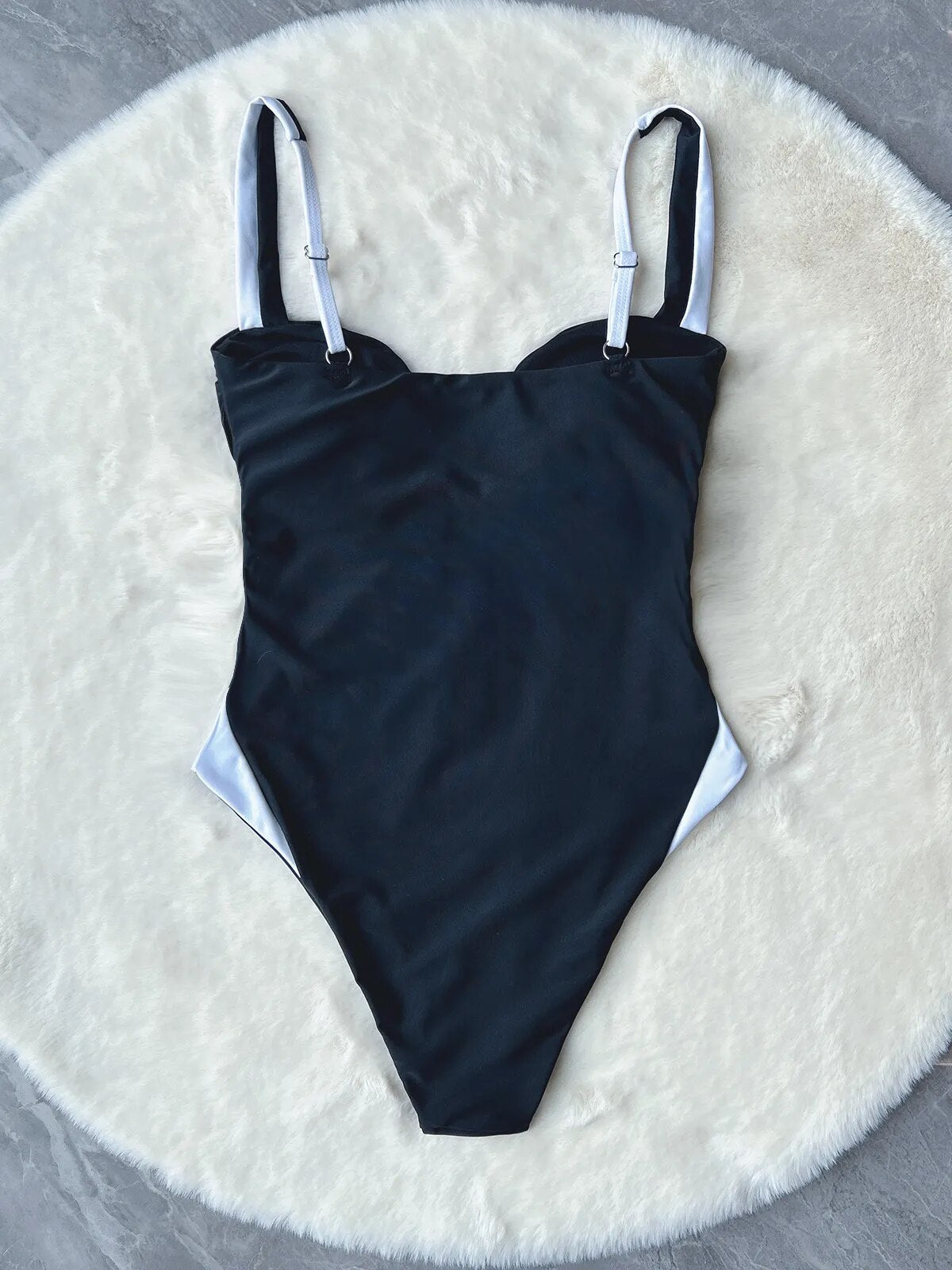 Traje de baño completo Aumare Sidonie acabado bicolor de alta cadera