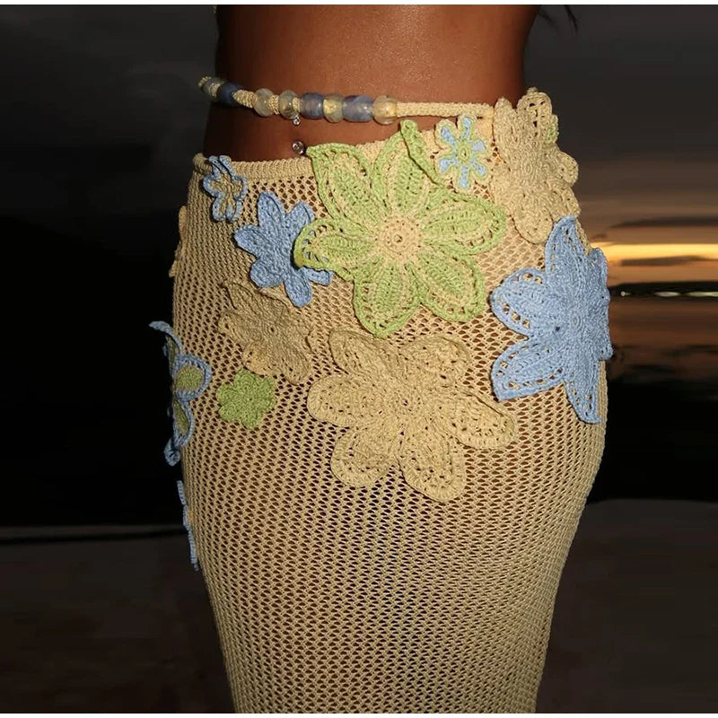 Conjunto dos piezas de crochet para playa Aumare