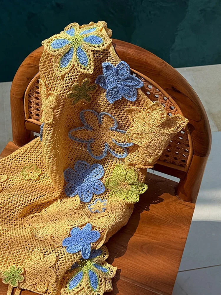 Vestido resort tejido mini — Aumare Positano Alta