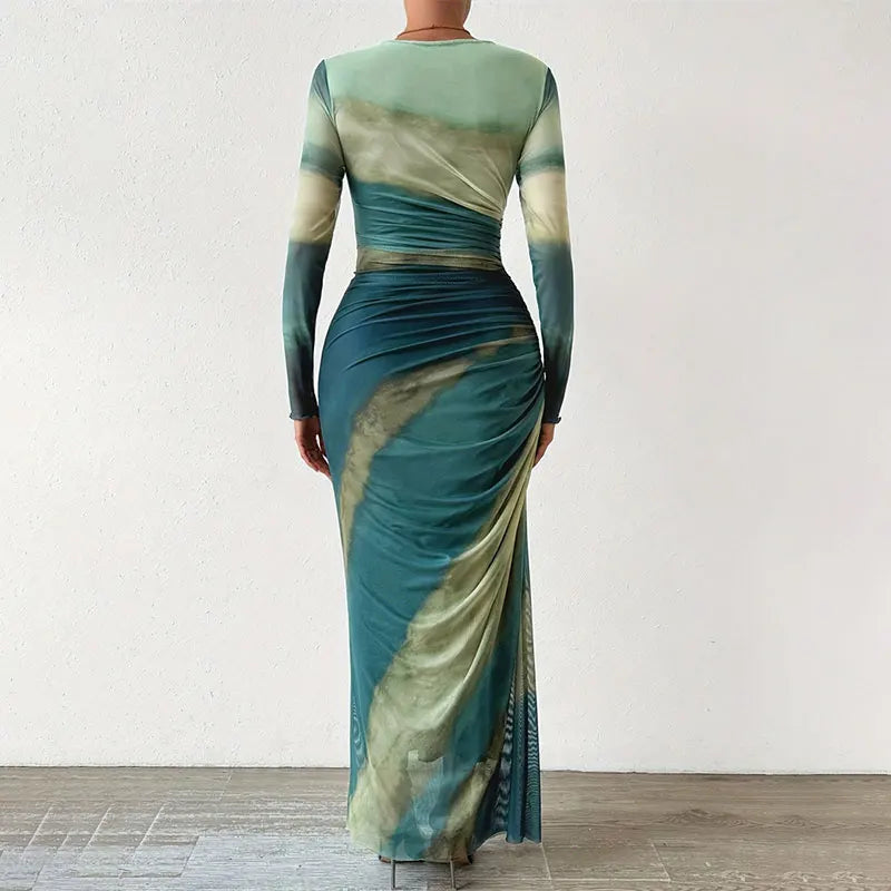 Vestido largo Aumare Gallipoli silueta ceñida resort wear