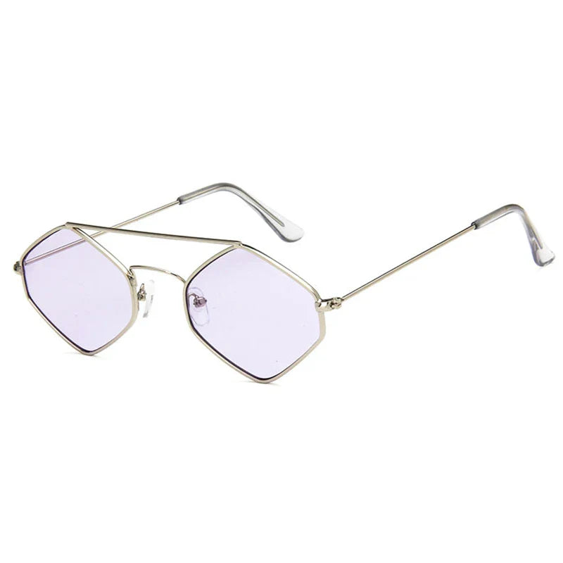 Gafas de sol Aumare plateadas con lente morada
