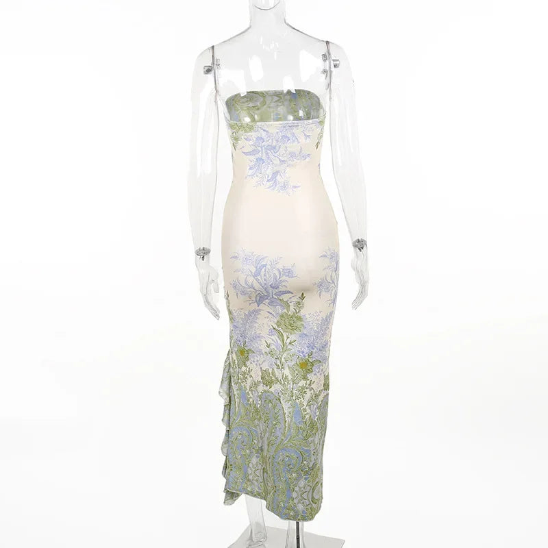 Vestido Aumare Bordighera estampado de jardín