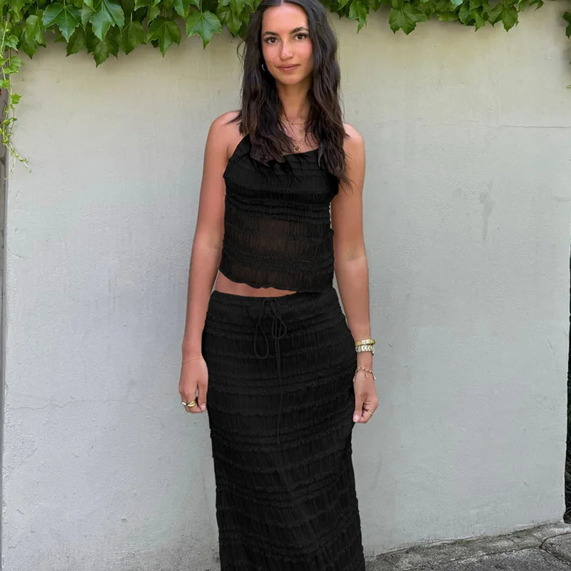 Conjunto Aumare Destiladeras negro estilo resort