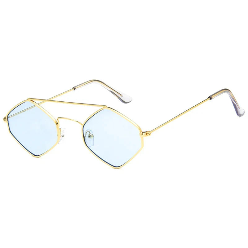 Gafas de sol Aumare doradas con lente azul