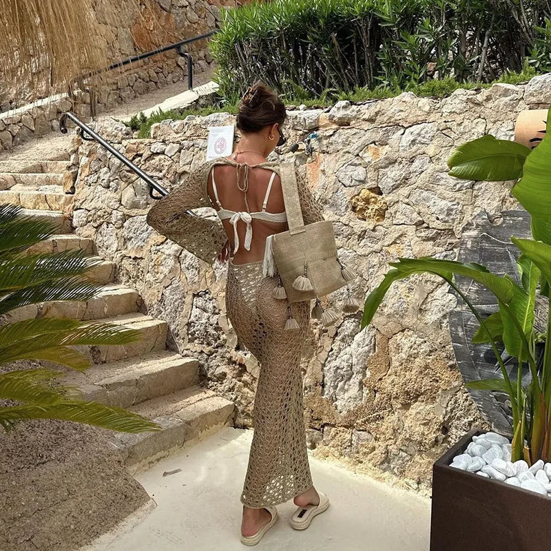 Salida de playa Aumare Melaque punto crochet, toma editorial