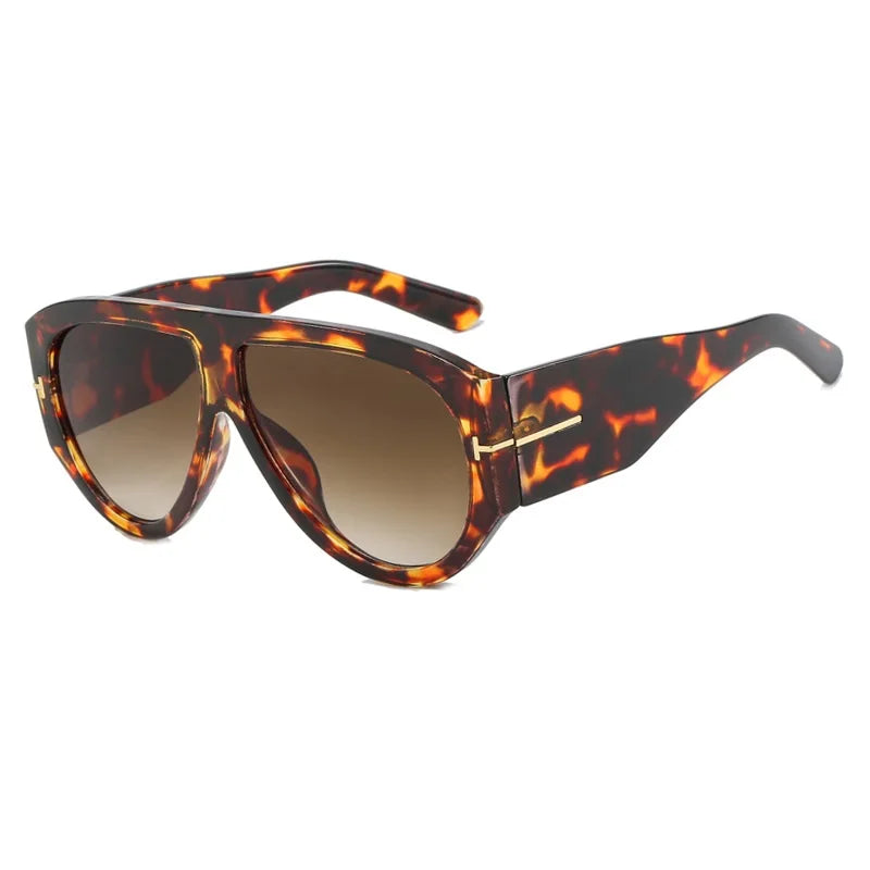 Gafas Aumare Nice estampado leopardo con lentes degradados