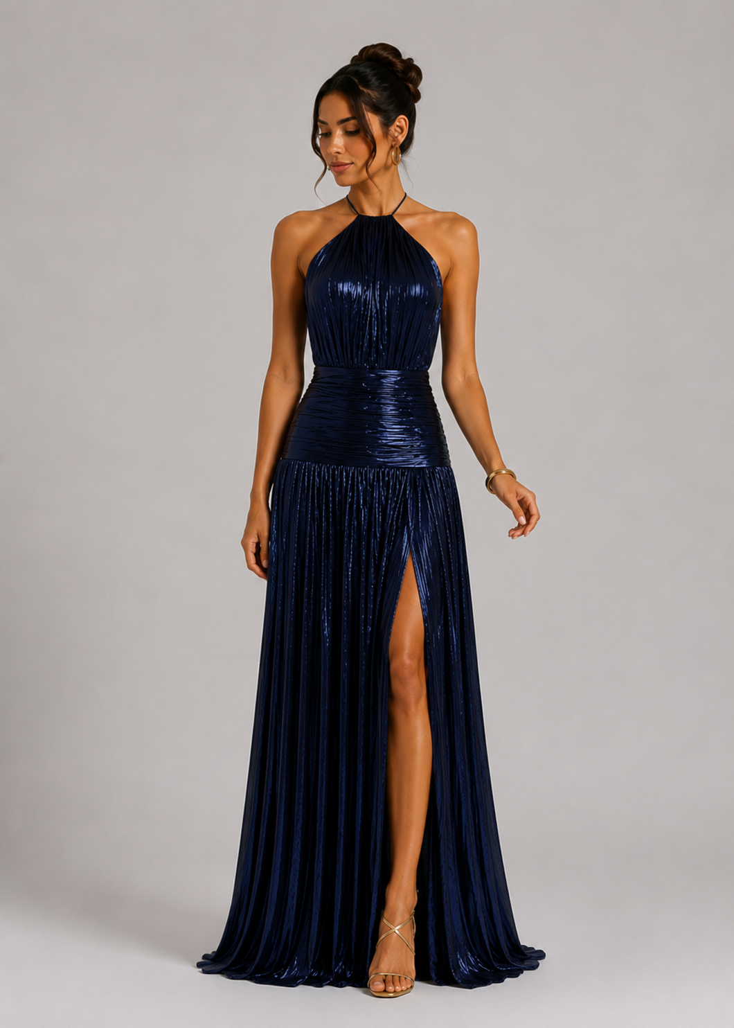 Vestido Aumare Menton en azul marino