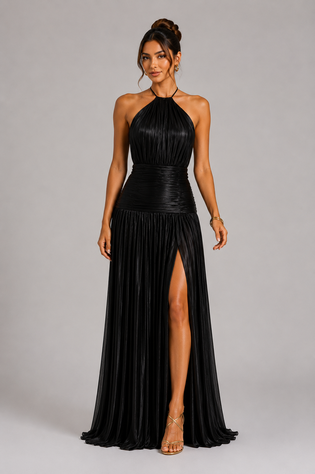 Vestido Aumare Menton en negro