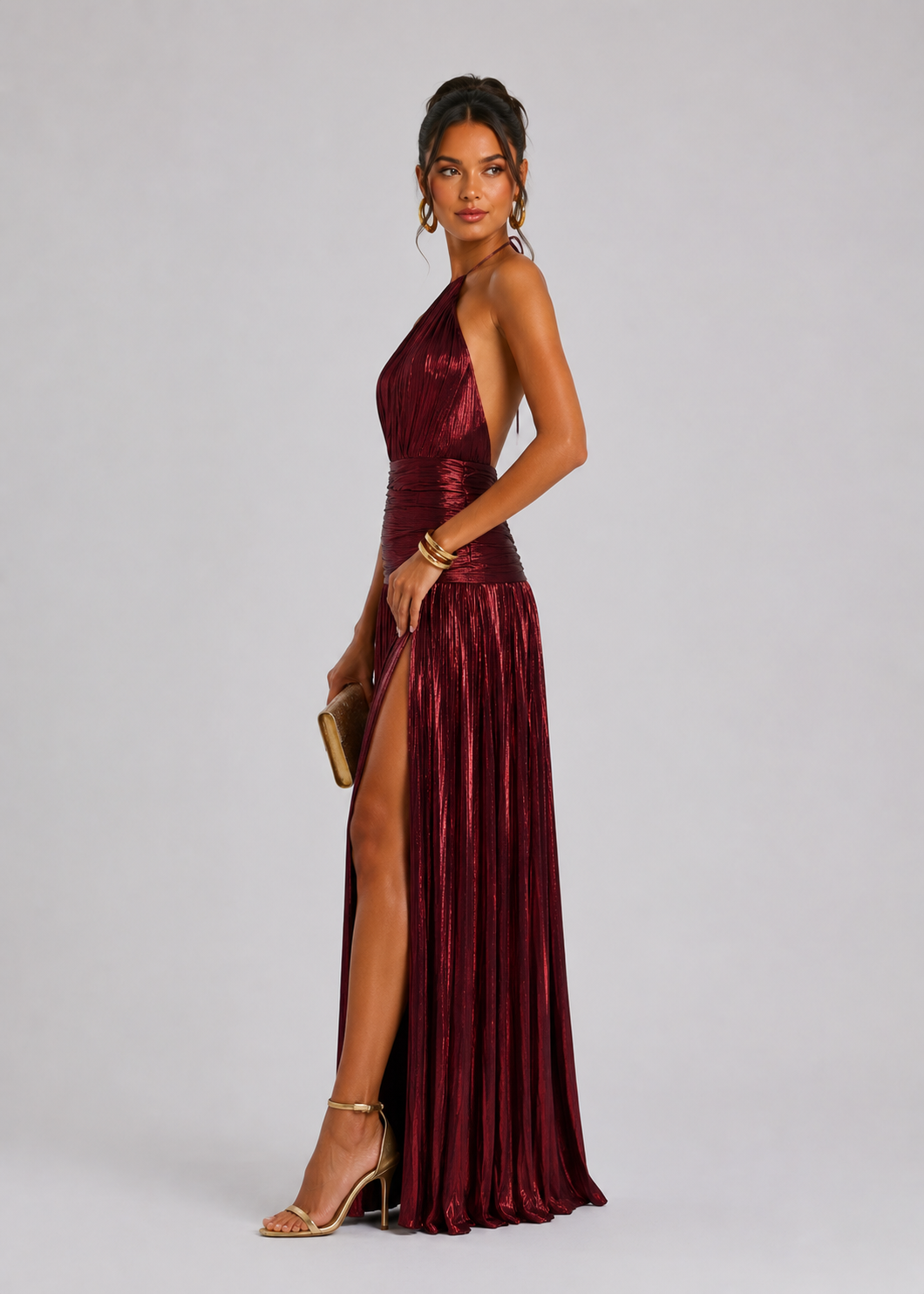 Vestido Aumare Menton vino detalle