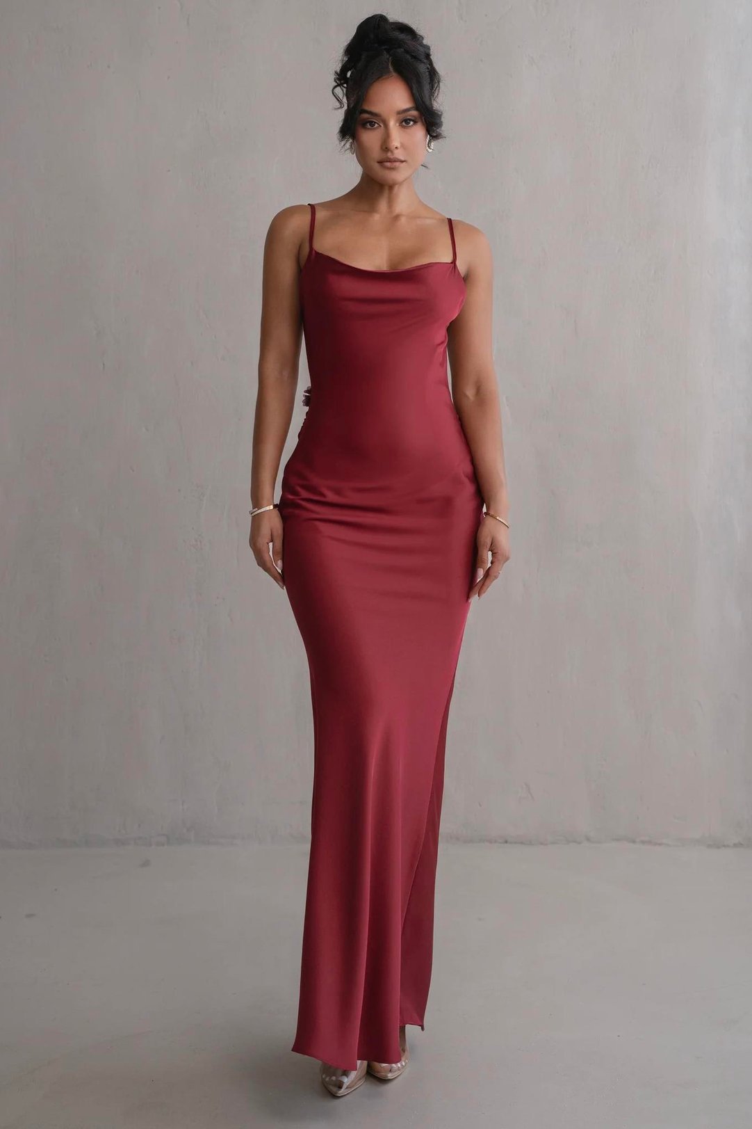 Vestido Aumare Ischia largo fluido de satén