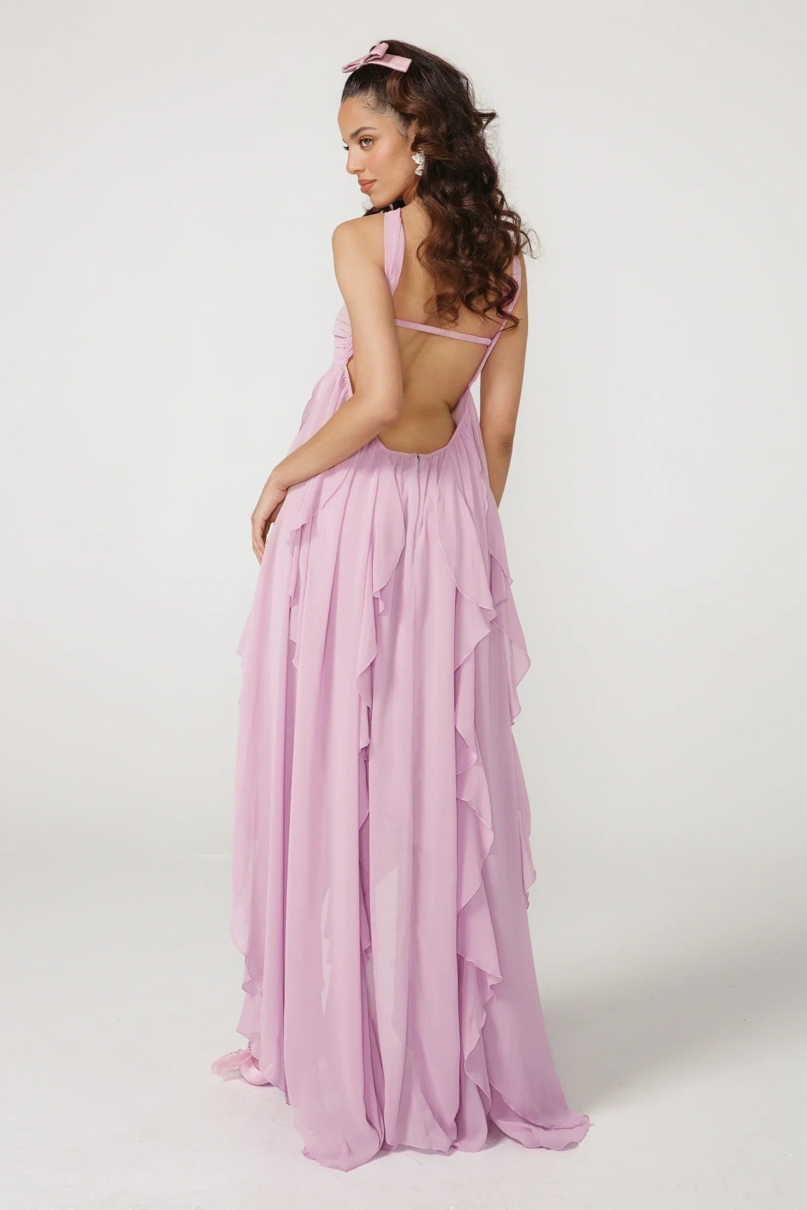 Detalle de estrella del vestido Aumare Beaulieu rosa