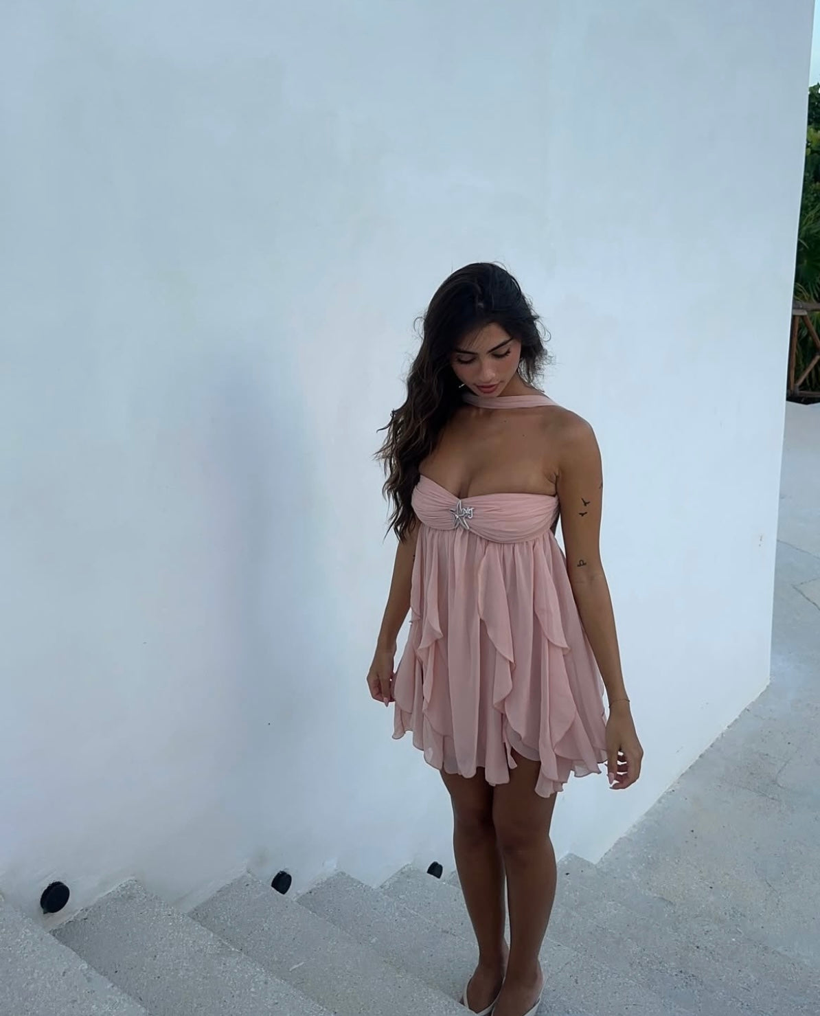 Vestido Aumare Bandol corto — look de resort