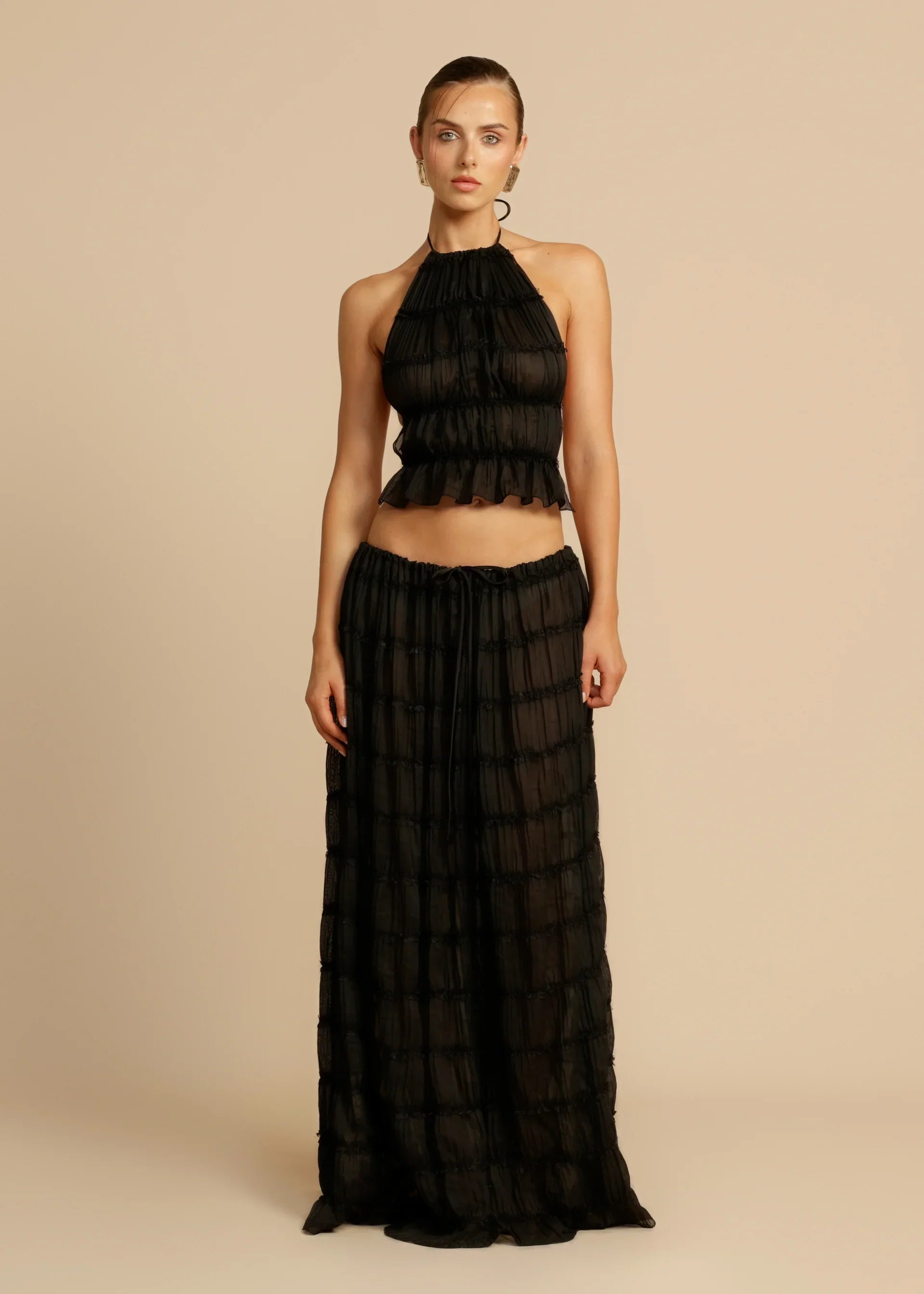 Conjunto Aumare Isla Mujeres negro — look de resort