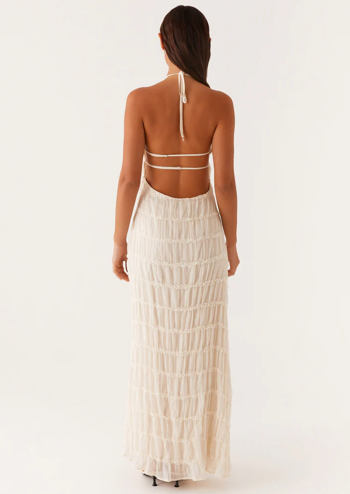 Vestido de playa Aumare Tropea escote halter favorecedor