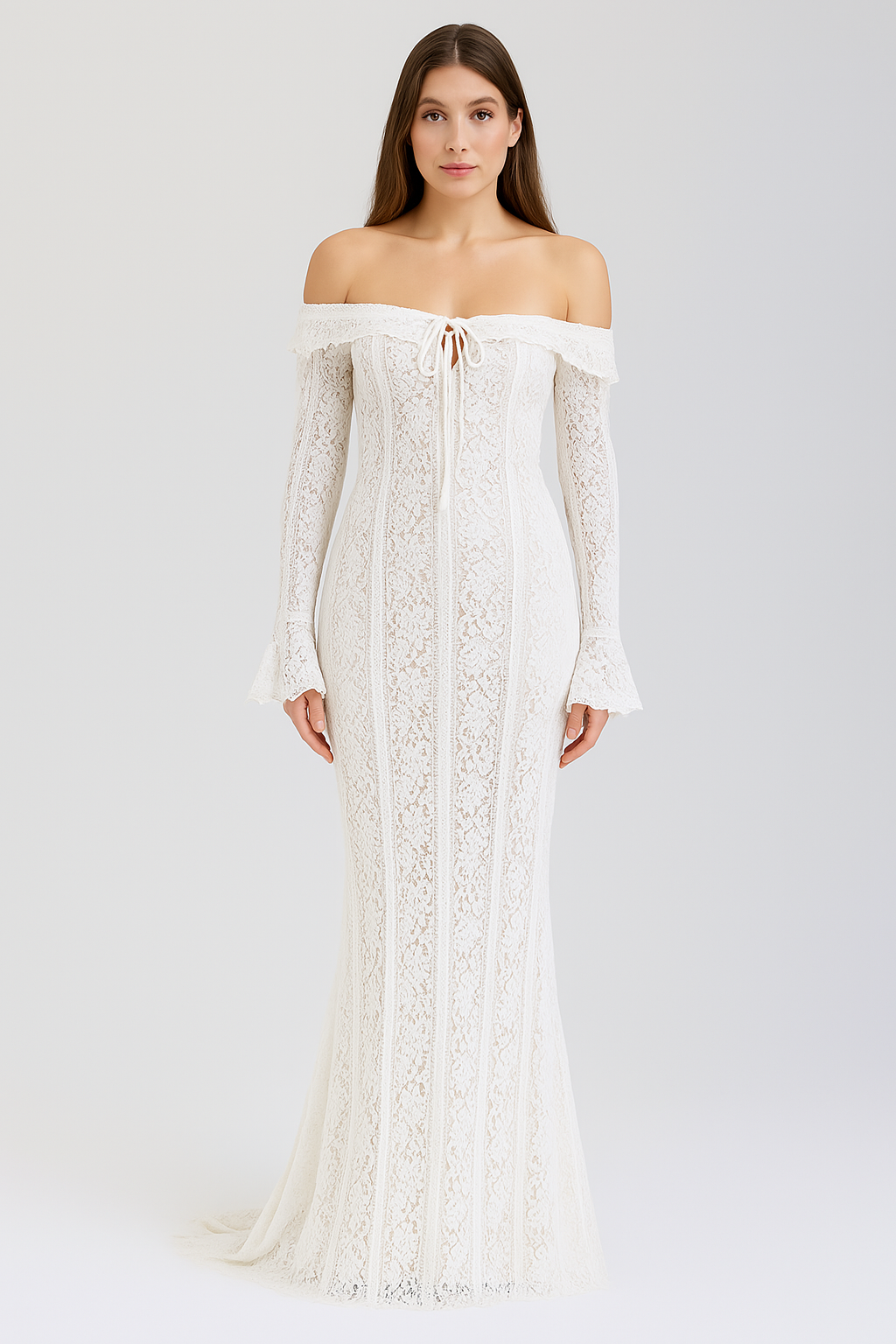 Vestido Aumare Saint-Tropez tejido a crochet en blanco