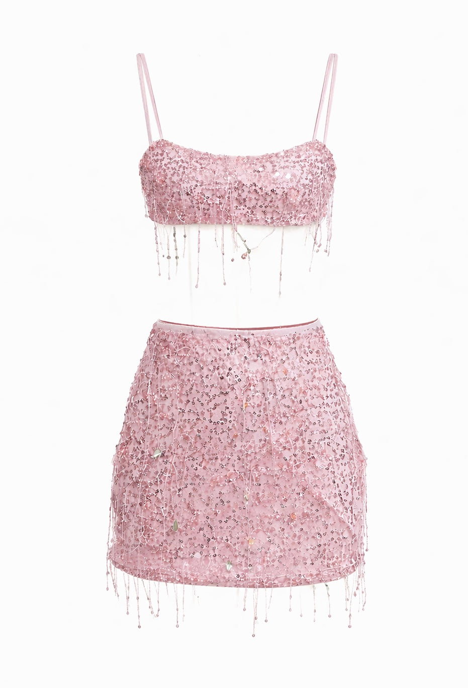 Conjunto Aumare Contoy en color rosa con lentejuelas