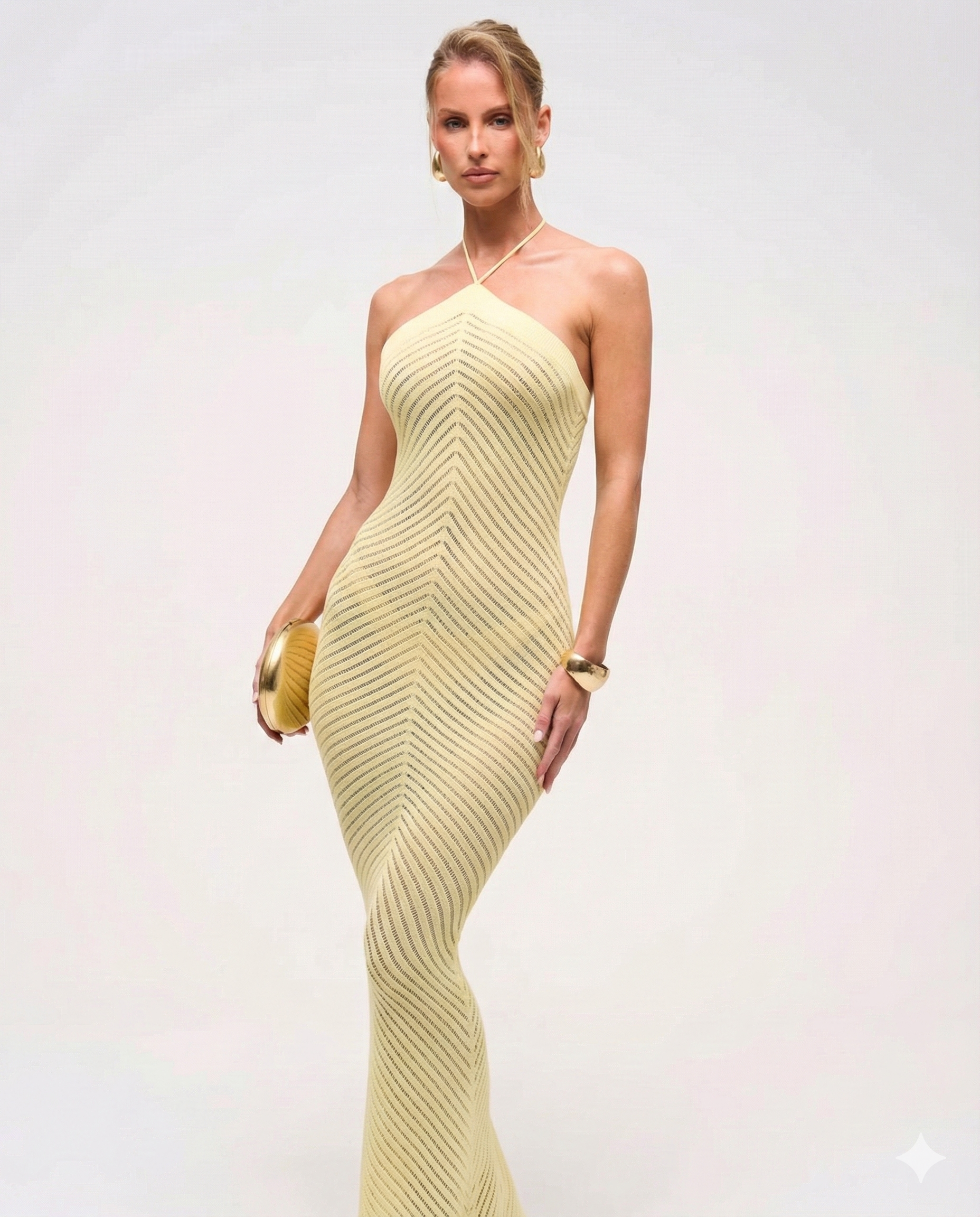 Detalle del tejido calado del Vestido Aumare Saint-Barth
