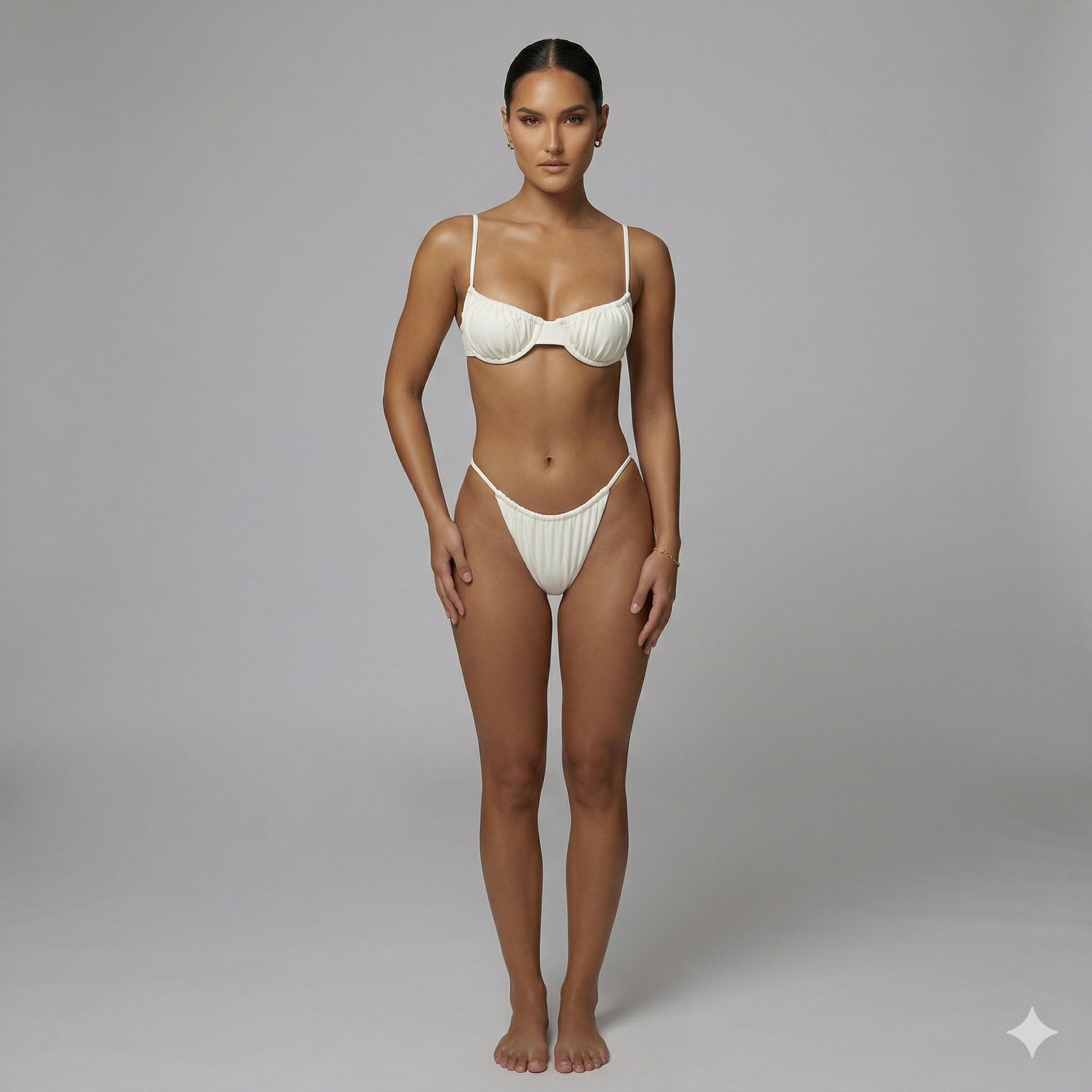 Bikini Aumare Holbox color blanco resort wear de lujo