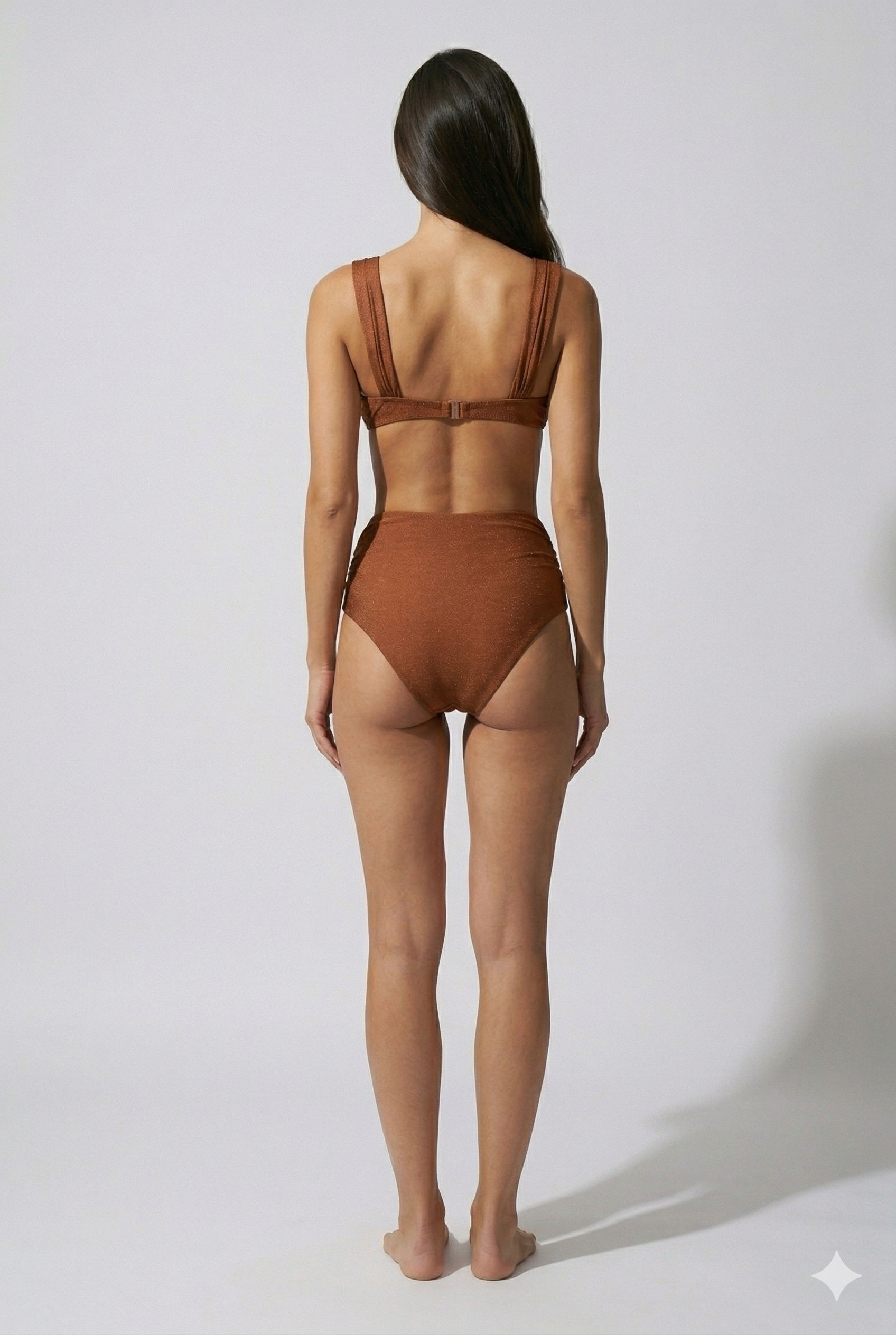 Hot pant Zihuatanejo color terracota detalle de argolla en la cintura