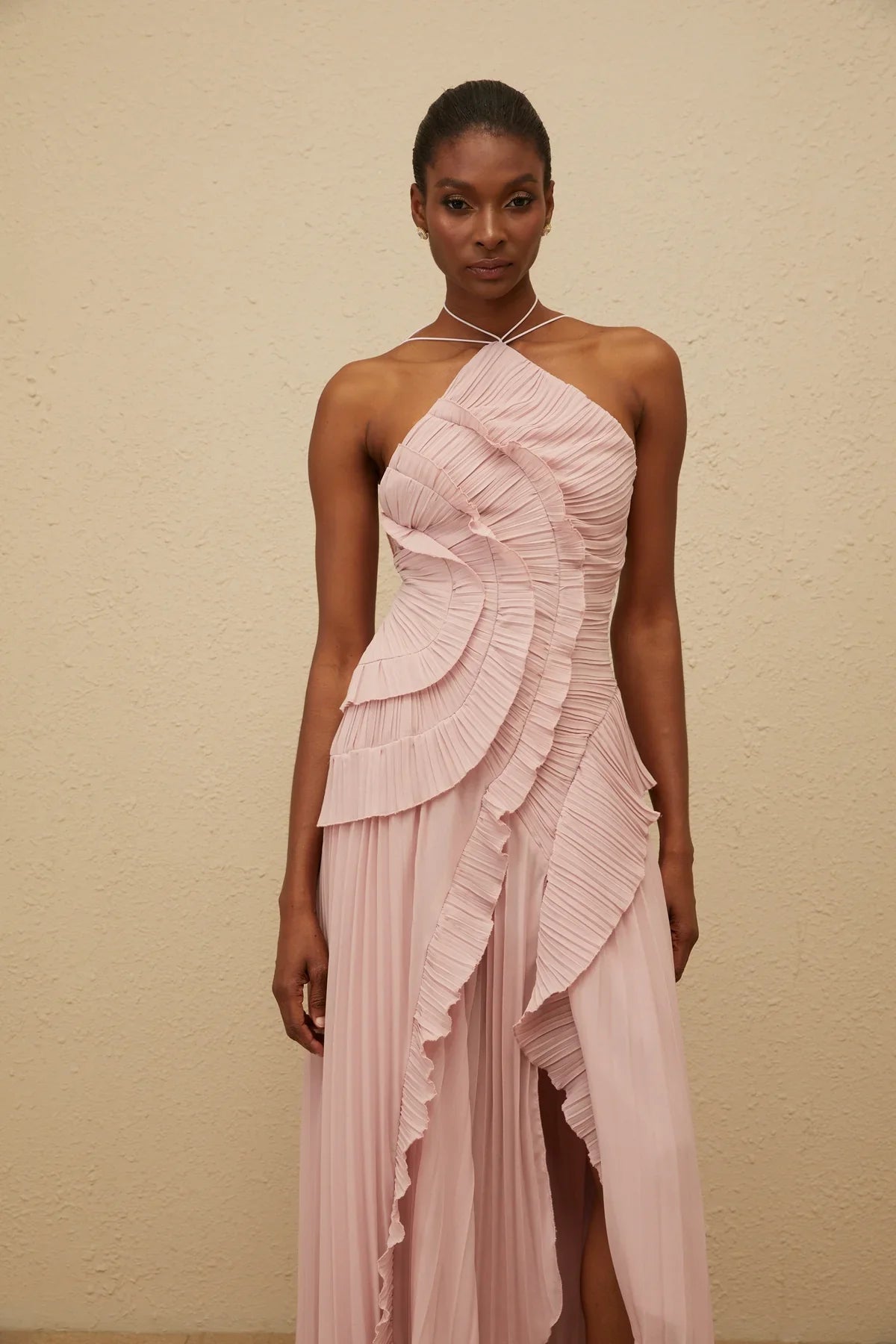 Vestido Aumare Portovenere rosa para noche de playa
