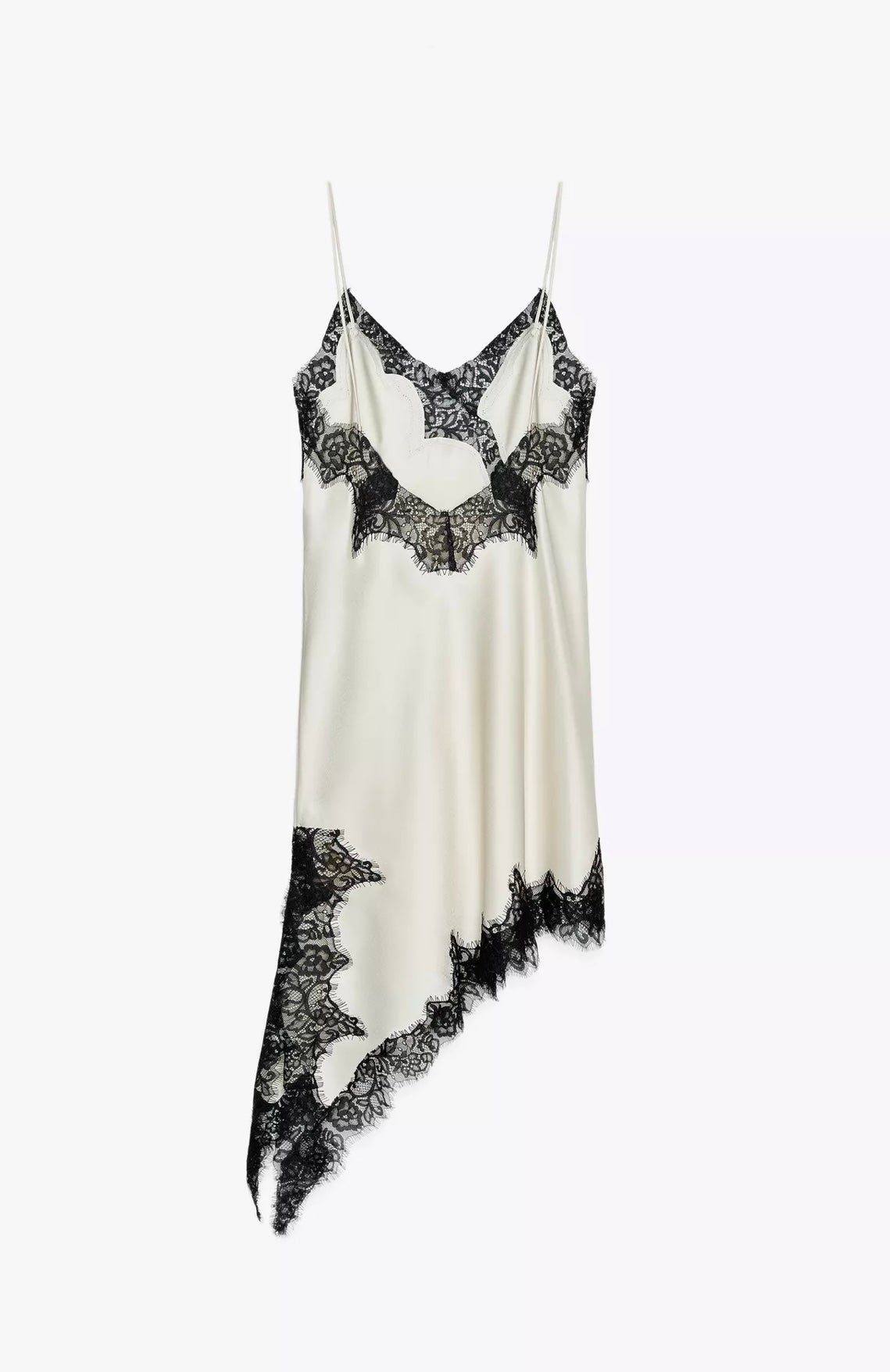 Vestido lencero Aumare Sardegna blanco y negro