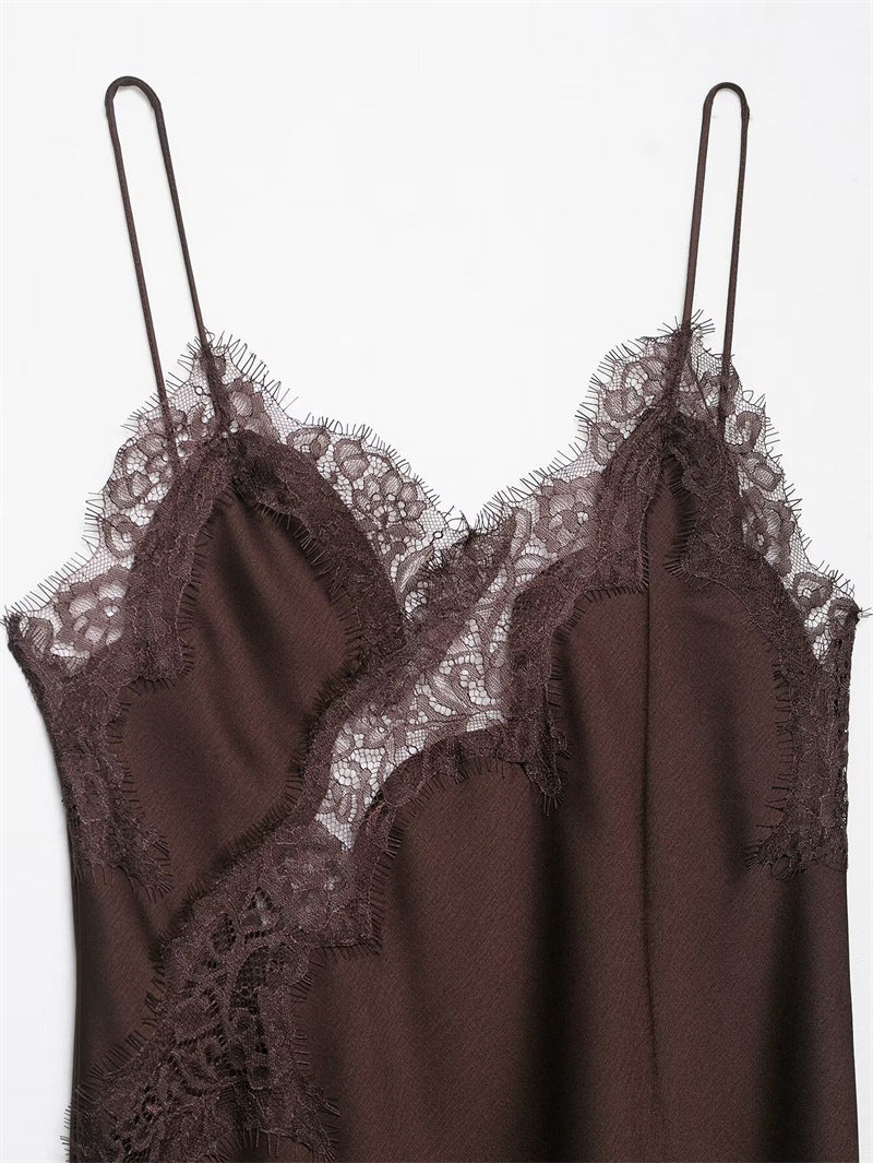 Vestido Aumare Sardegna detalle de tela satinada