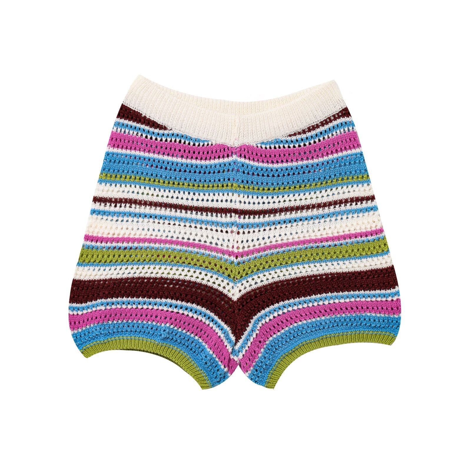 Top y short Aumare Chacala en tonos verdes a rayas