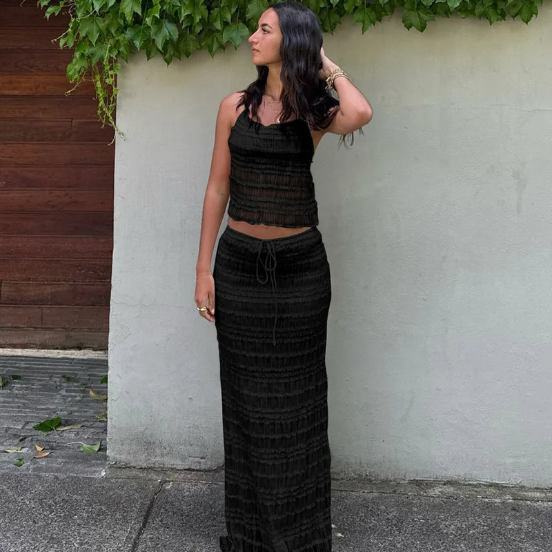 Conjunto Aumare Destiladeras negro detalle