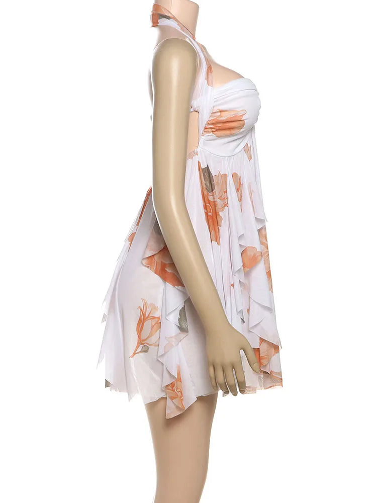 Vestido Aumare Bandol — detalle de tejido translúcido