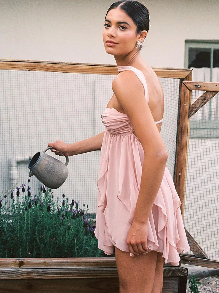 Vestido Aumare Bandol corto — composición de tela