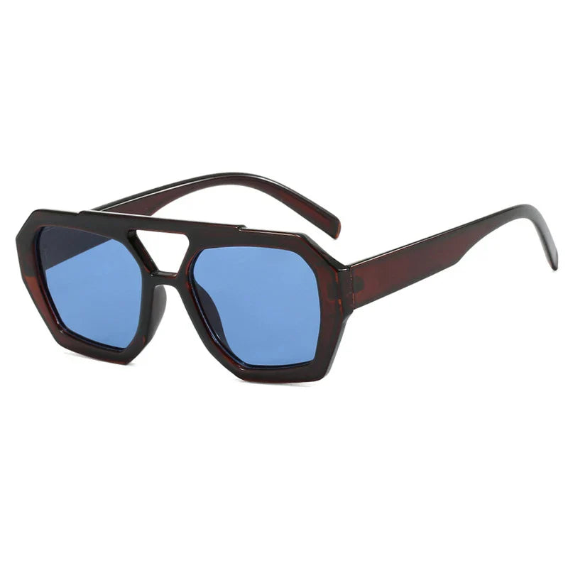 Gafas de sol Aumare Es Vedrà marrón con lente azul resort wear