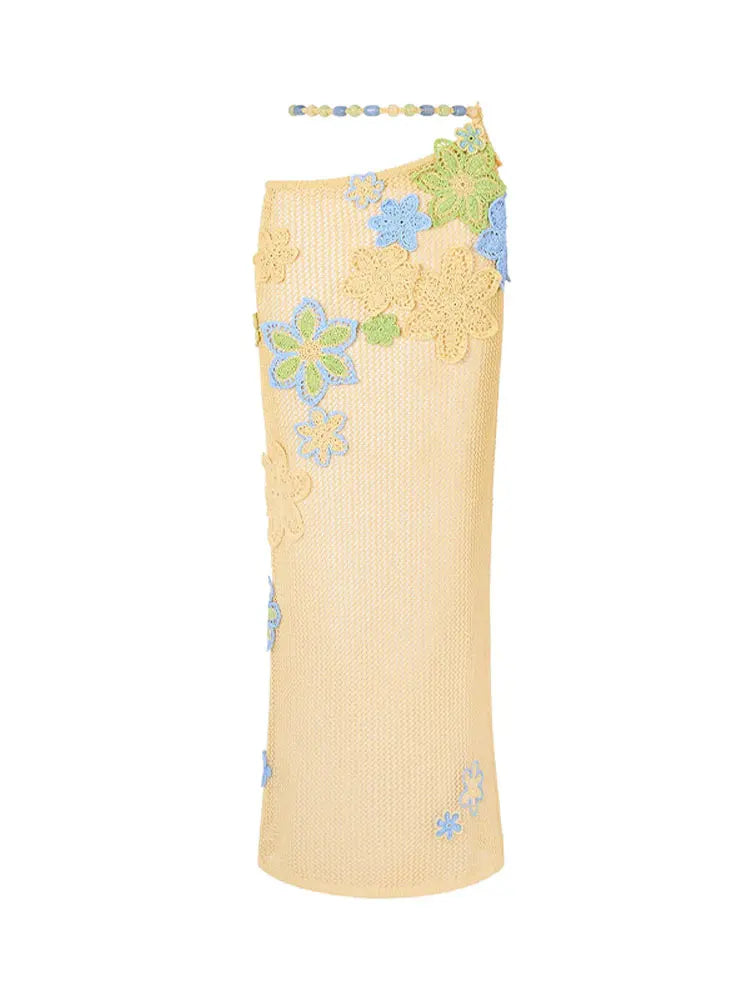 Conjunto Cuixmala resort wear flores azules — AUMARE