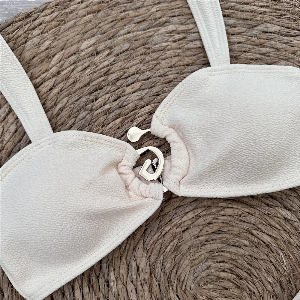 Bikini Aumare Manzanillo detalle de tejido texturizado