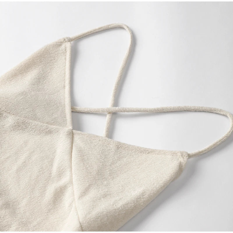 Vestido Aumare Hydra — tiras finas y escote en V