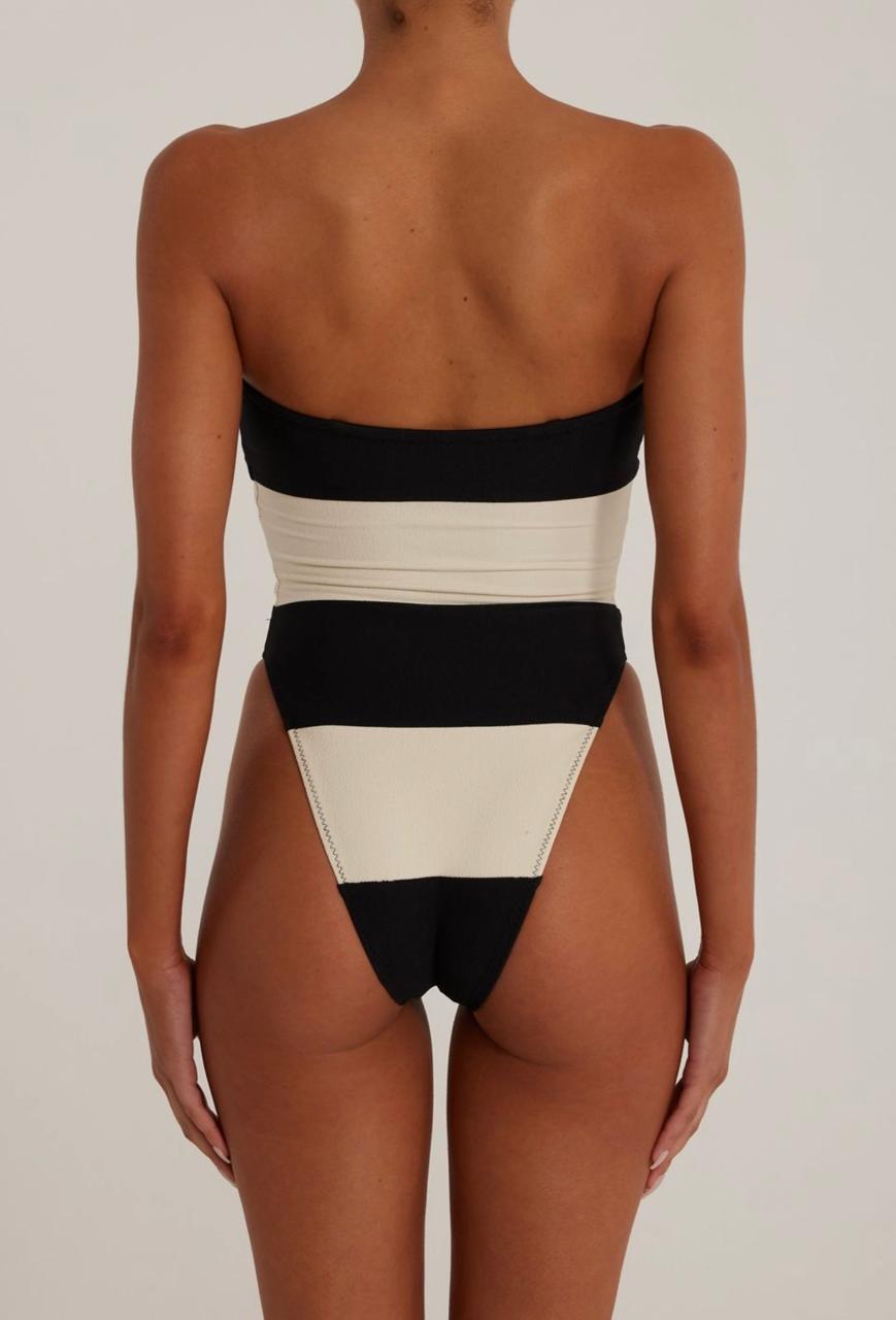 Traje de baño entero a rayas Aumare estilo playa