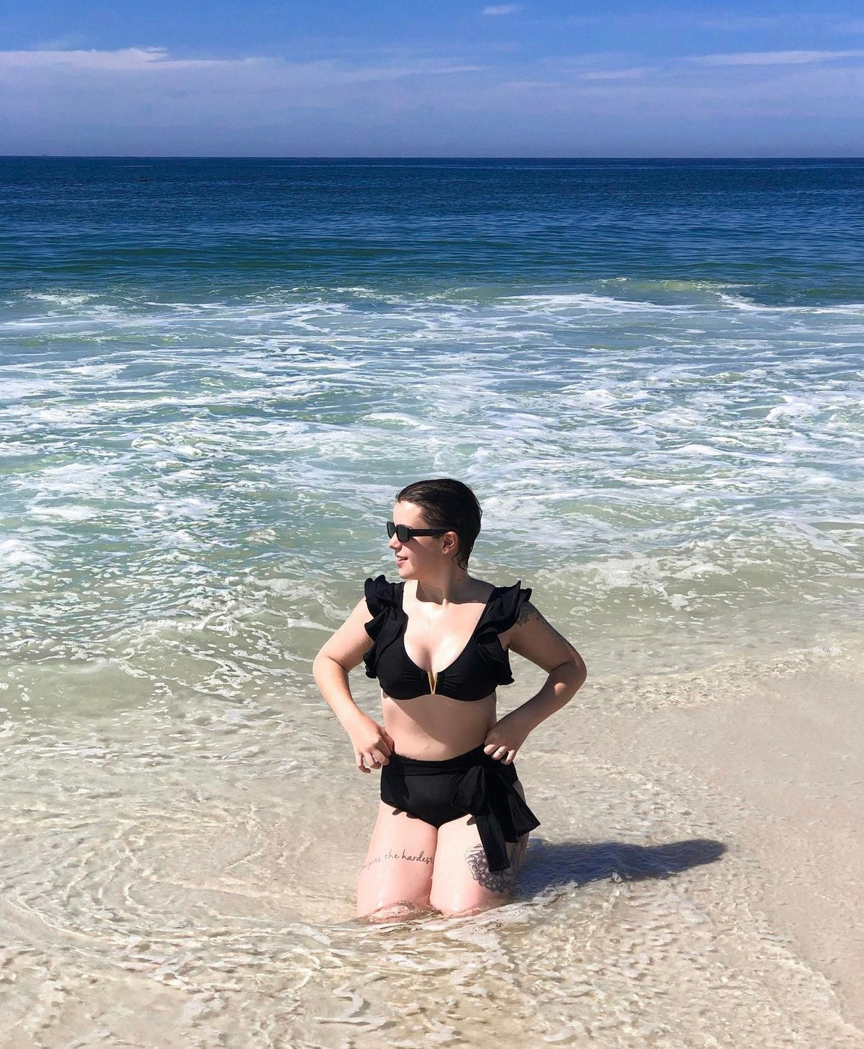 Conjunto Audrey rosa para la playa