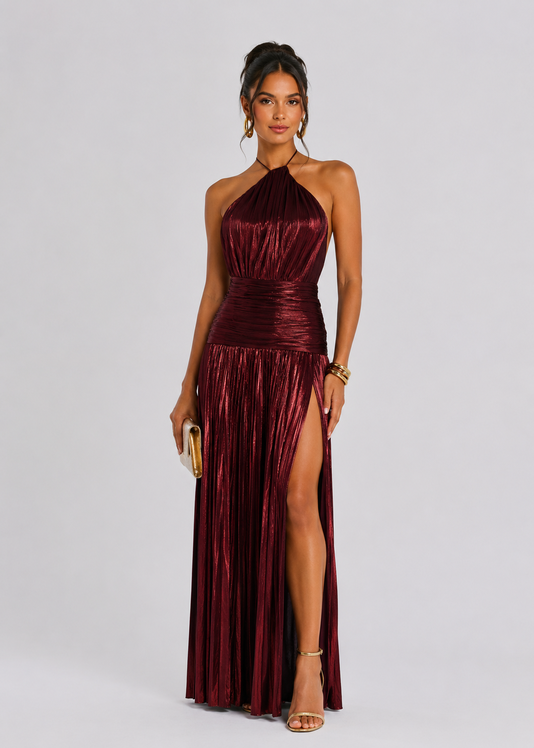 Vestido Aumare Menton en vino