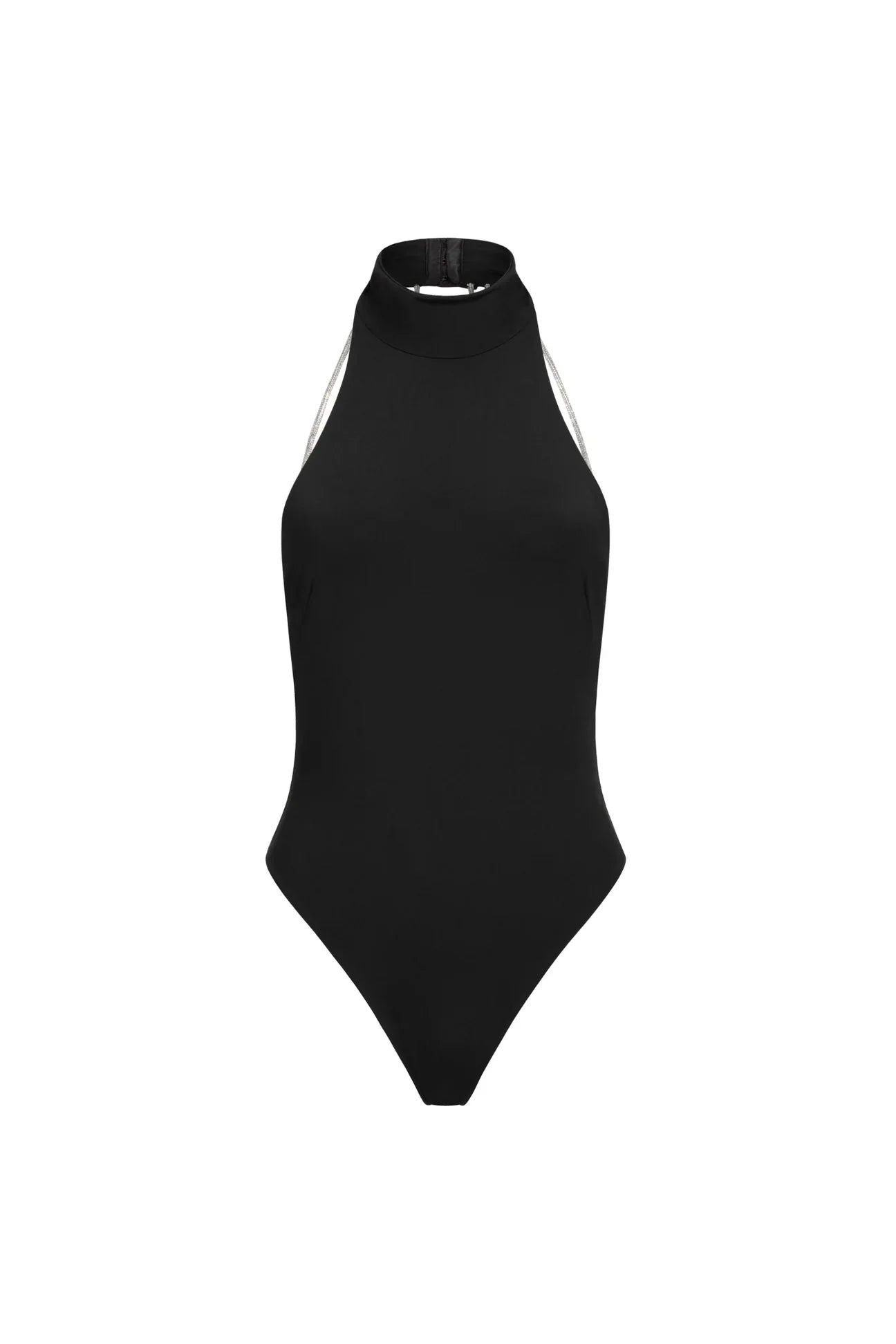 Vista frontal del traje de baño completo Aumare Valentina en negro